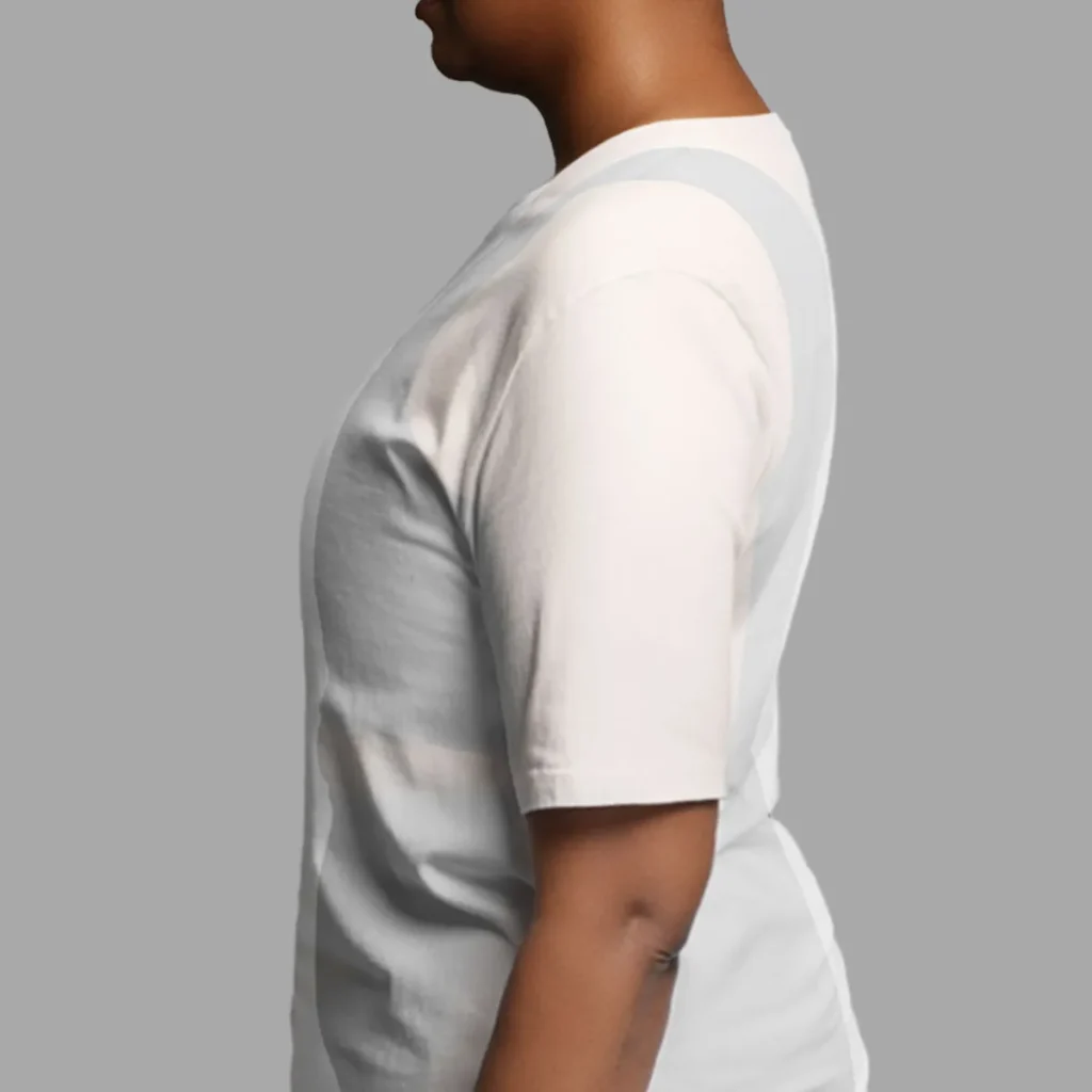 comfortable chest binder natural flat look side view