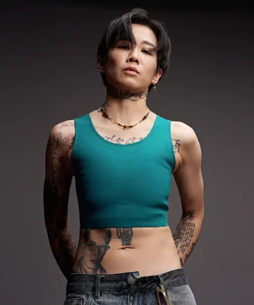 The Fluxion Regular Chest Binder-Half-Emerald Green