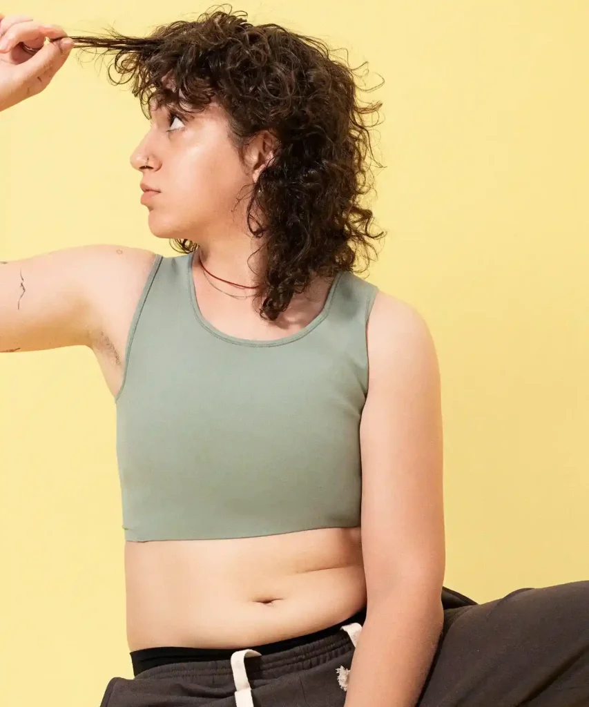 The Fluxion Regular Chest Binder-Half-Sage Green